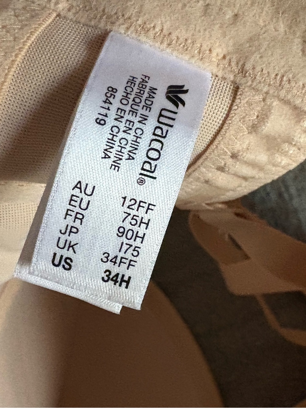 Wacoal 854119 Red Carpet Convertible Strapless bra nude/beige 34H - Picture 2 of 6